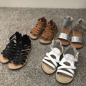 Lot of 4 girls sandals